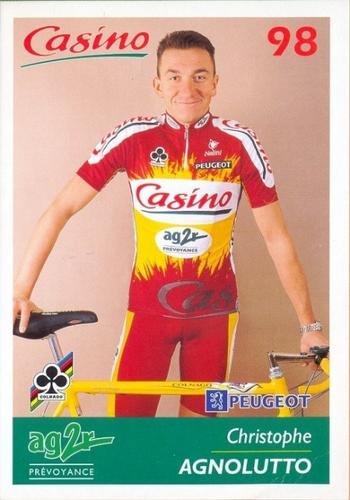 1998 Casino-AG2R #NNO Christophe Agnolutto Front